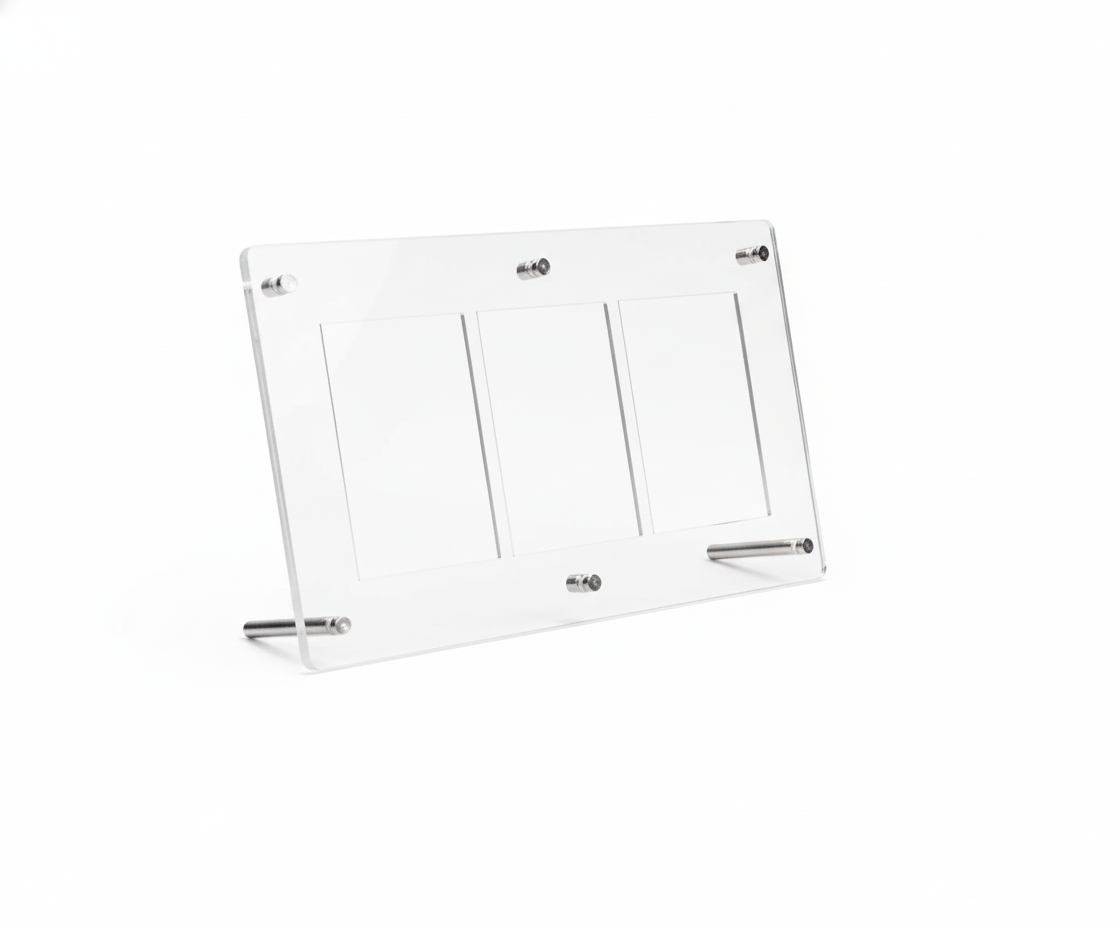 3er Kartenhalter aus Acryl – Perfekt für TCG