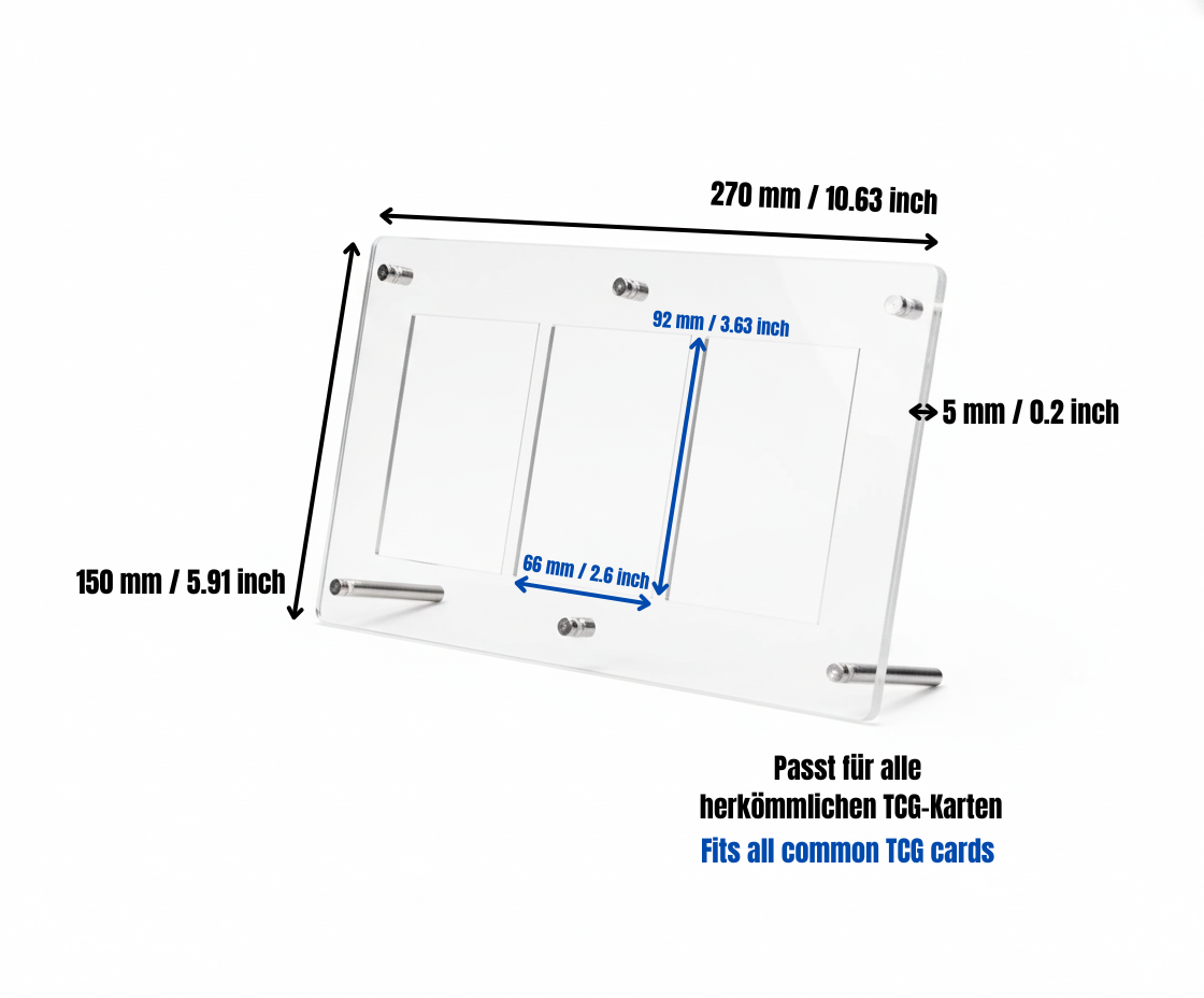 3er Kartenhalter aus Acryl – Perfekt für TCG